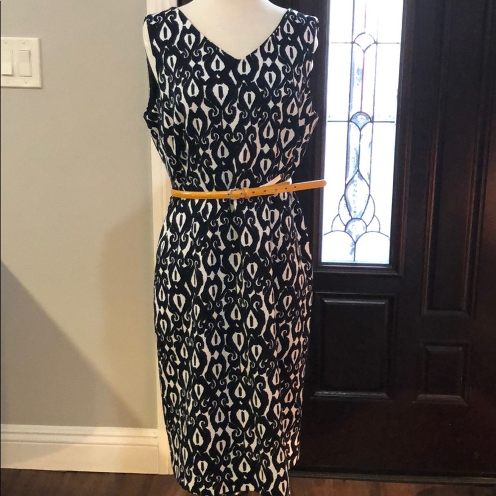 Evan Picone black and white dress